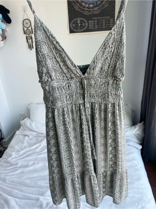 Ardene Dresses & Skirts - Olive Green and White Printed Mini Dress